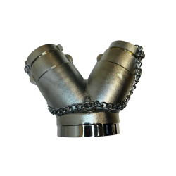 Toma Siamesa 4" x 2 1/2" Cromada